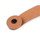 Bőr fül / fogantyú kosarakhoz és fedőkhöz, csavaros szegecs 2x15 cm - természetes barna (10 db-os csomagolás) Bőr fül / fogantyú kosarakhoz és fedőkhöz, csavaros szegecs 2x15 cm - természetes barna (10 db-os csomagolás)