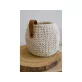 Bőr fül / fogantyú csavaros szegeccsel 2x7 cm
