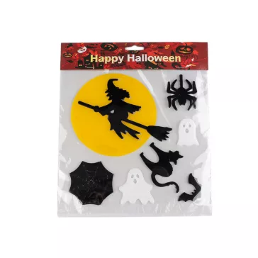   Gél matricák Halloween / boszorkány - 2 sárga boszorkány (4 card)