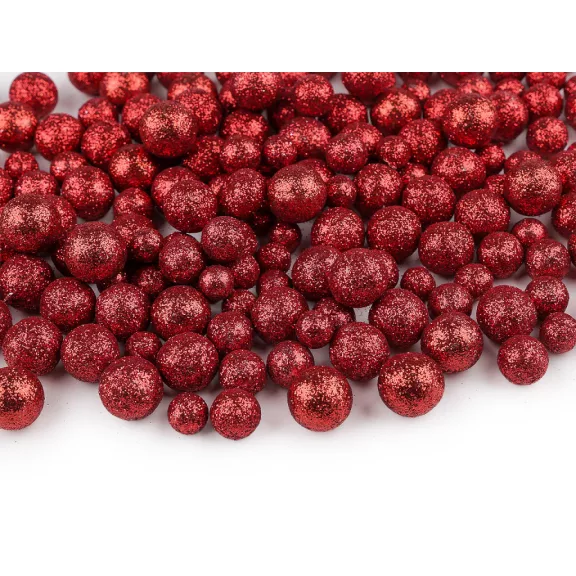 Hungarocell polisztirol golyók glitteres 3 méret mix - 4 piros (5 zacskó) Hungarocell polisztirol golyók glitteres 3 méret mix - 4 piros (5 zacskó)
