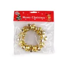 Karácsonyi csengettyű koszorú Ø13 cm - matt és fény - arany (3 db-os csomagolás)