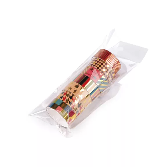 Dísz ragasztó szalag széles 15 mm - 2 véletlensz. mix arany (14 db-os csomagolás) Dísz ragasztó szalag széles 15 mm - 2 véletlensz. mix arany (14 db-os csomagolás)