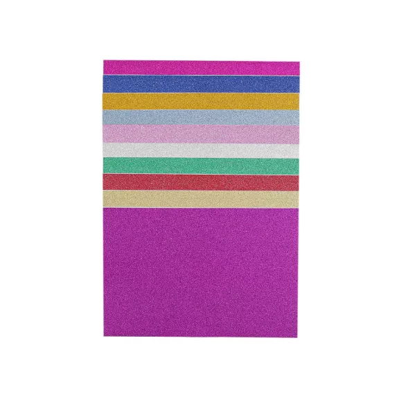 Öntapadós csillámos fólia 10x15 cm - mix (12 szett) Öntapadós csillámos fólia 10x15 cm - mix (12 szett)