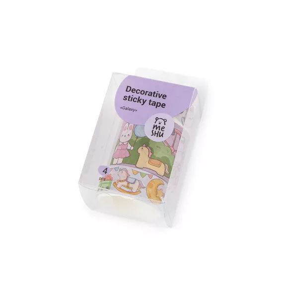 Washi öntapadós dekor szalag gyerek motívum szett - 2 világoslila (4 box) Washi öntapadós dekor szalag gyerek motívum szett - 2 világoslila (4 box)
