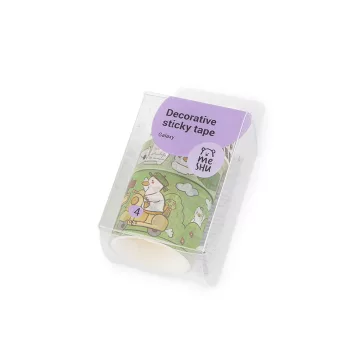   Washi öntapadós dekor szalag gyerek motívum szett - 3 almazöld (4 box)