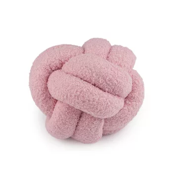   Dekoratív párna csomózott bouclé Ø20 cm - 3 púderrózsaszín (1 db-os csomagolás)