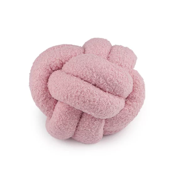 Dekoratív párna csomózott bouclé Ø20 cm - 3 púderrózsaszín (1 db-os csomagolás) Dekoratív párna csomózott bouclé Ø20 cm - 3 púderrózsaszín (1 db-os csomagolás)