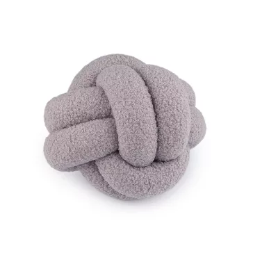   Dekoratív párna csomózott bouclé Ø20 cm - 4 szürke (1 db-os csomagolás)