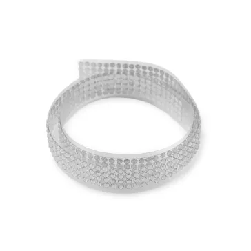   Öntapadós strasszkő szalag széles 12 mm - 1 ezüst (1 db-os csomagolás)