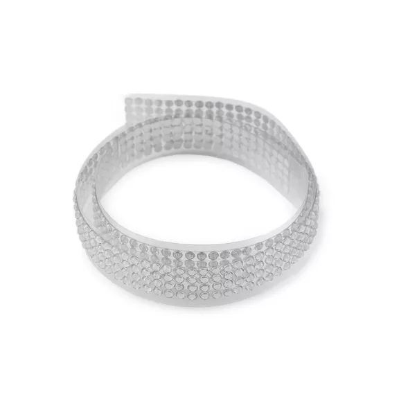 Öntapadós strasszkő szalag széles 12 mm - 1 ezüst (1 db-os csomagolás) Öntapadós strasszkő szalag széles 12 mm - 1 ezüst (1 db-os csomagolás)