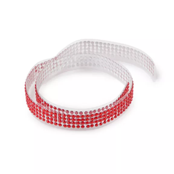 Öntapadós strasszkő szalag széles 12 mm - 6 piros (1 db-os csomagolás) Öntapadós strasszkő szalag széles 12 mm - 6 piros (1 db-os csomagolás)