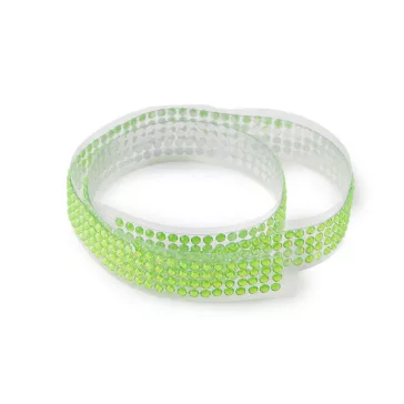   Öntapadós strasszkő szalag széles 12 mm - 7 zöld világos (5 db-os csomagolás)