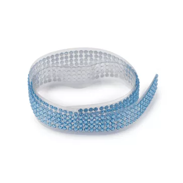   Öntapadós strasszkő szalag széles 12 mm - 8 világoskék (1 db-os csomagolás)