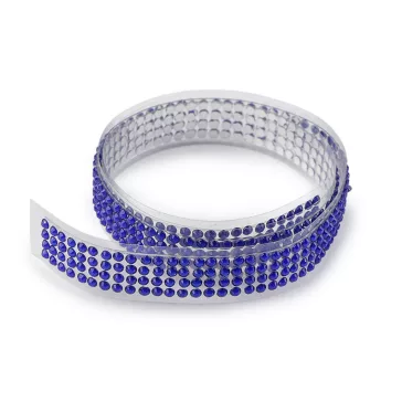  Öntapadós strasszkő szalag széles 12 mm - 10 királykék (1 db-os csomagolás)