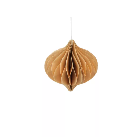 Papír karácsonyi dísz – karácsonyfára, gömb - 5 (10 cm) természetes közepes arany (6 db-os csomagolás) Papír karácsonyi dísz – karácsonyfára, gömb - 5 (10 cm) természetes közepes arany (6 db-os csomagolás)