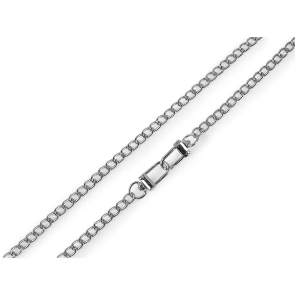 Fém táskalánc karabinerrel 125 cm széles 6 mm - 3 nikkel (1 db-os csomagolás) Fém táskalánc karabinerrel 125 cm széles 6 mm - 3 nikkel (1 db-os csomagolás)