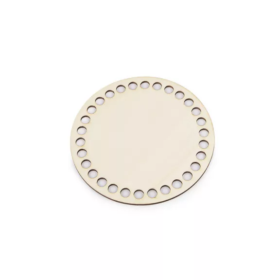 Horgoláshoz / kosárkészítéshez való fa alap Ø12 cm - természetes világos (1 db-os csomagolás) Horgoláshoz / kosárkészítéshez való fa alap Ø12 cm - természetes világos (1 db-os csomagolás)