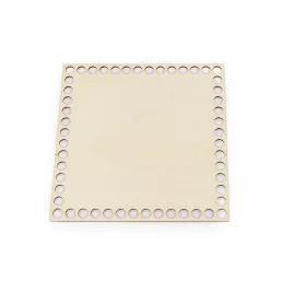   Horgolható fa alap / kosár táska készítésre négyzet 15x15 cm