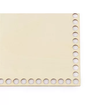   Horgoláshoz / kosárkészítéshez való fa alap 15x15 cm - természetes világos (10 db-os csomagolás)