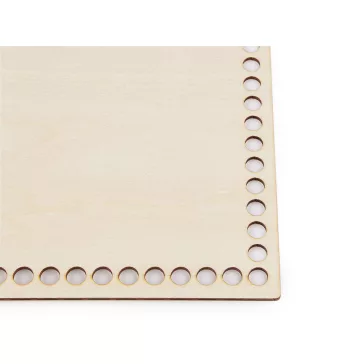   Horgoláshoz / kosárkészítéshez való fa alap 20x25 cm - természetes világos (6 db-os csomagolás)