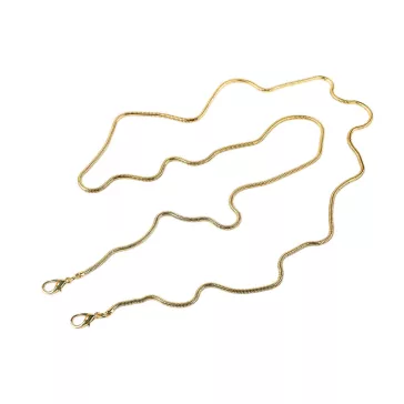   Kézitáska lánc hossza 120 cm, Ø3 mm - 2 arany (4 db-os csomagolás)
