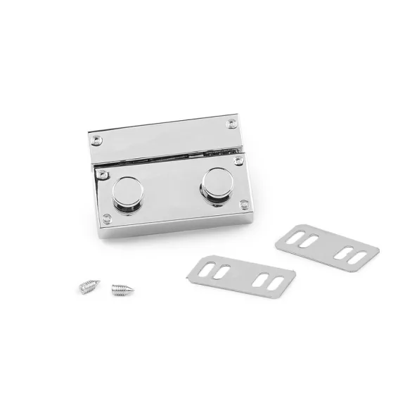 Táskazár készlet 27x41 mm - 1 nikkel (1 szett) Táskazár készlet 27x41 mm - 1 nikkel (1 szett)