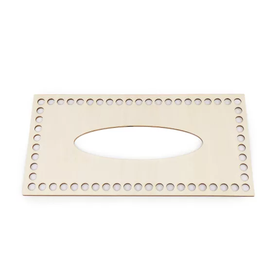 Horgolható faalap zsebkendőtartó fedél 12x24 cm - természetes világos (1 db-os csomagolás) Horgolható faalap zsebkendőtartó fedél 12x24 cm - természetes világos (1 db-os csomagolás)