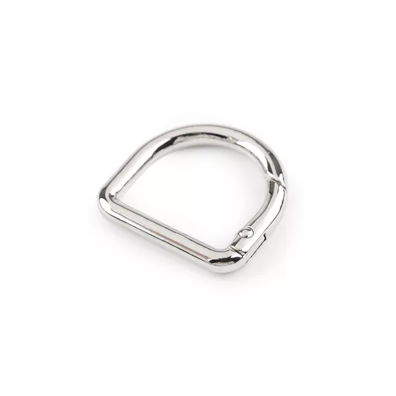 Karabíner félkarika lyuk 22 mm - 1 nikkel (10 db-os csomagolás) Karabíner félkarika lyuk 22 mm - 1 nikkel (10 db-os csomagolás)