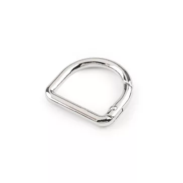   Karabíner félkarika lyuk 22 mm - 1 nikkel (30 db-os csomagolás)