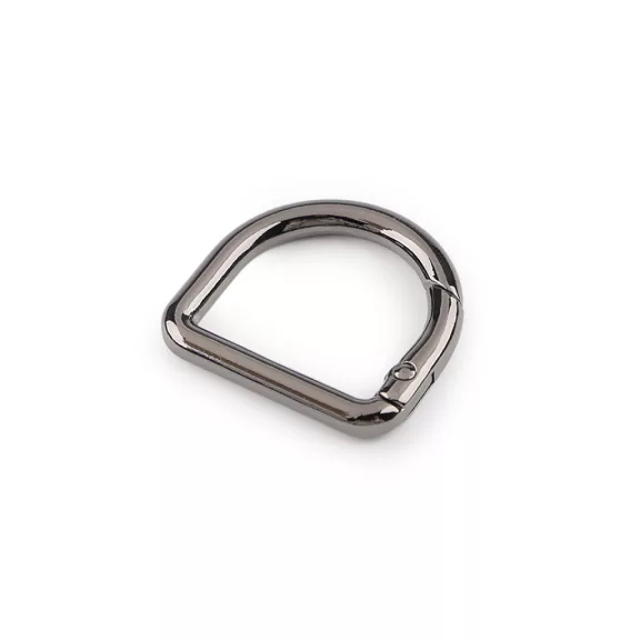 Karabíner félkarika lyuk 22 mm - 2 nikkel fekete (30 db-os csomagolás) Karabíner félkarika lyuk 22 mm - 2 nikkel fekete (30 db-os csomagolás)