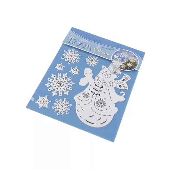 Karácsonyi öntapadós dísz matrica 3D - 1 fehér hóember (6 card) Karácsonyi öntapadós dísz matrica 3D - 1 fehér hóember (6 card)