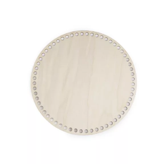 Horgoláshoz / kosárkészítéshez való fa alap Ø25 cm - természetes világos (1 db-os csomagolás) Horgoláshoz / kosárkészítéshez való fa alap Ø25 cm - természetes világos (1 db-os csomagolás)