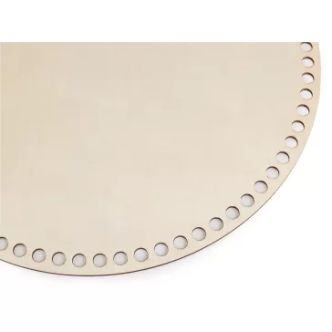   Horgoláshoz / kosárkészítéshez való fa alap Ø25 cm - természetes világos (10 db-os csomagolás)