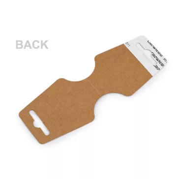   Őntapadós akasztó kártya 55x150 mm papír - természetes barna (200 db-os csomagolás)