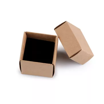   Ékszerdoboz 4x4 cm - természetes barna (2 db-os csomagolás)