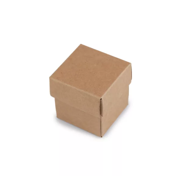 Ékszerdoboz 4x4 cm - természetes barna (12 db-os csomagolás) Ékszerdoboz 4x4 cm - természetes barna (12 db-os csomagolás)