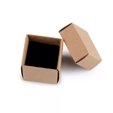   Ékszerdoboz 4x4 cm - természetes barna (36 db-os csomagolás)