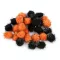 Színes pom pom golyók lurexszel Ø20 mm - 4 mix Halloween (1 zacskó)