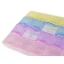 Műanyag doboz / tároló 12x21,5x2 cm - multicolor (1 db-os csomagolás)