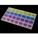 Műanyag doboz / tároló 12x21,5x2 cm - multicolor (1 db-os csomagolás)