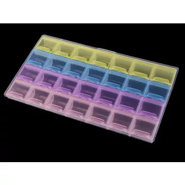   Műanyag doboz / tároló 12x21,5x2 cm - multicolor (3 db-os csomagolás)