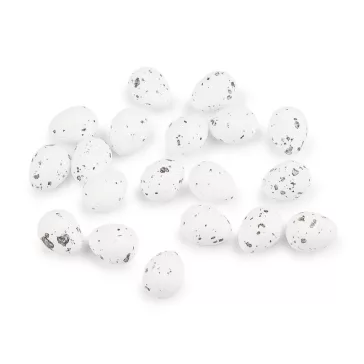 Dekorációs fürjtojás dobozban - fehér (3 box)