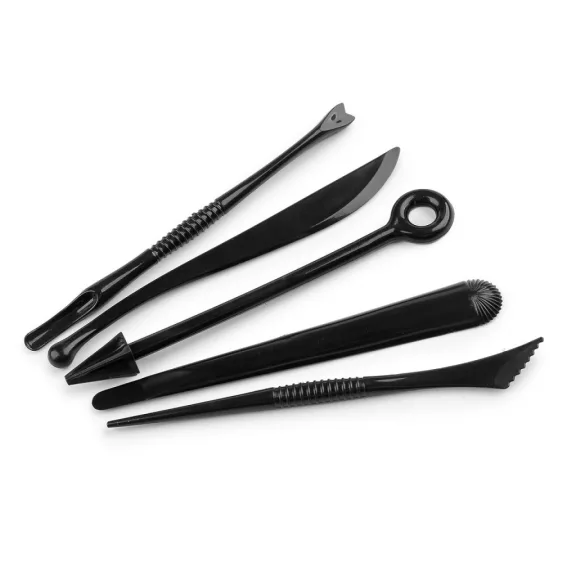 Modellező eszközök 5 db készlet - 2 fekete (1 szett) Modellező eszközök 5 db készlet - 2 fekete (1 szett)