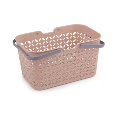   Műanyag kosárka 18,5x28 cm - 1 púderrózsaszín (1 db-os csomagolás)