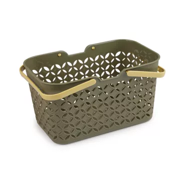 Műanyag kosárka 18,5x28 cm - 4 khaki (1 db-os csomagolás)