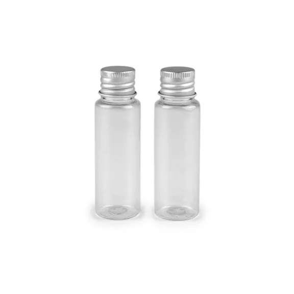 Műanyag flakon csavaros kupakkal - Transparent (56 db-os csomagolás) Műanyag flakon csavaros kupakkal - Transparent (56 db-os csomagolás)