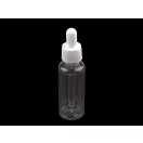 Műanyag flakon üveg cseppentővel / pipettával 48 ml - Transparent (12 db-os csomagolás)