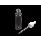 Műanyag flakon üveg cseppentővel / pipettával 48 ml - Transparent (12 db-os csomagolás)