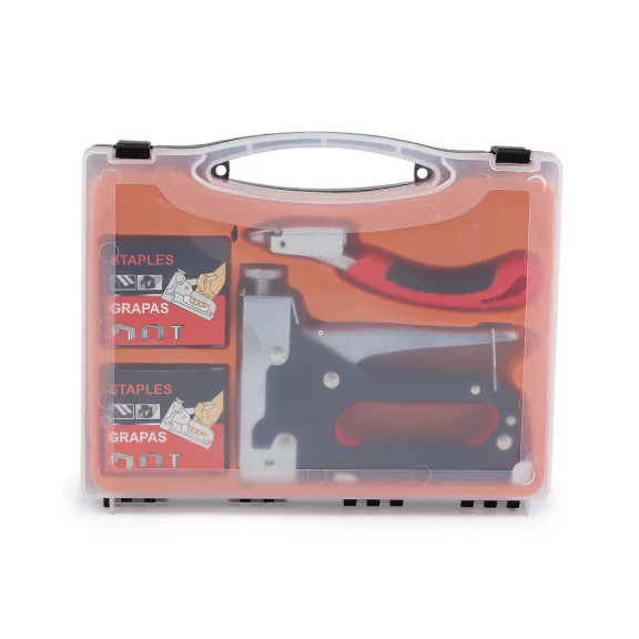 Kárpitos tűzőgép készlet tartozékokkal - lásd a képen (1 db-os csomagolás) Kárpitos tűzőgép készlet tartozékokkal - lásd a képen (1 db-os csomagolás)