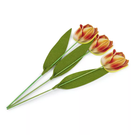 Fa tulipán beszúrós - 1 narancssárga (3 db-os csomagolás) Fa tulipán beszúrós - 1 narancssárga (3 db-os csomagolás)